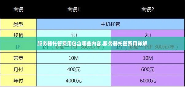 服务器托管费用包含哪些内容,服务器托管费用详解