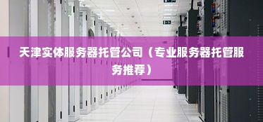 天津实体服务器托管公司（专业服务器托管服务推荐）