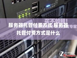 服务器托管付费方式 服务器托管付费方式是什么