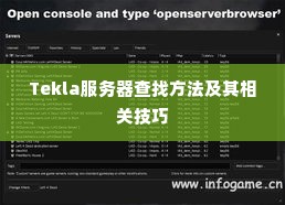 Tekla服务器查找方法及其相关技巧