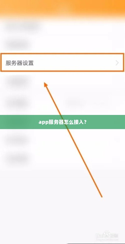 app服务器怎么接入？