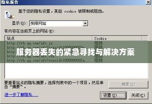 服务器丢失的紧急寻找与解决方案