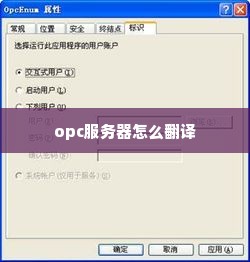 opc服务器怎么翻译