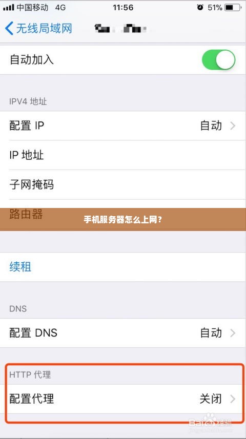 手机服务器怎么上网？