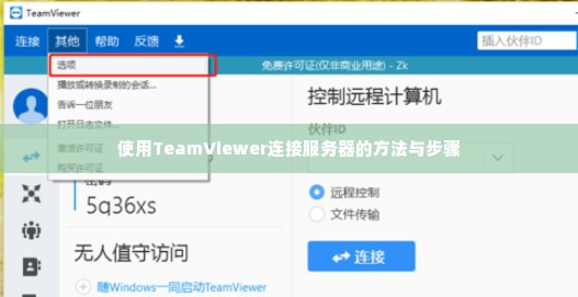 使用TeamViewer连接服务器的方法与步骤