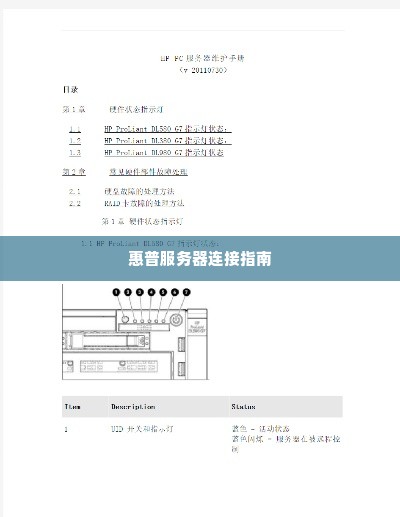 惠普服务器连接指南