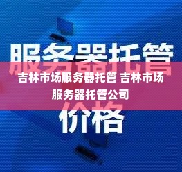 吉林市场服务器托管 吉林市场服务器托管公司