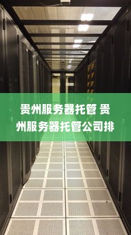 贵州服务器托管 贵州服务器托管公司排名