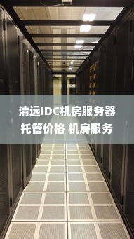 清远IDC机房服务器托管价格 机房服务器托管费用