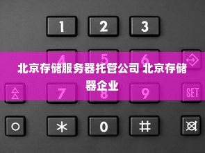 北京存储服务器托管公司 北京存储器企业