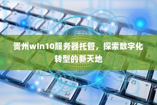 贵州win10服务器托管，探索数字化转型的新天地