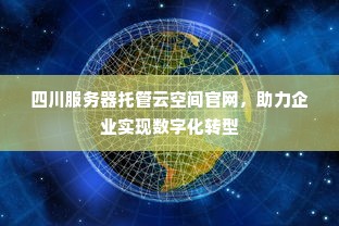 四川服务器托管云空间官网，助力企业实现数字化转型