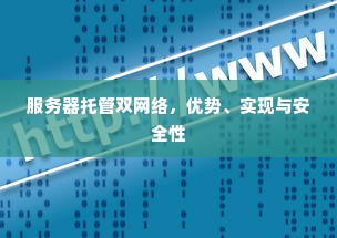 服务器托管双网络，优势、实现与安全性