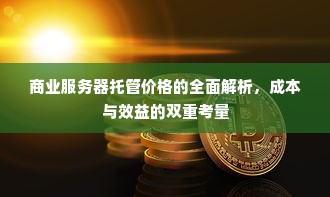 商业服务器托管价格的全面解析，成本与效益的双重考量