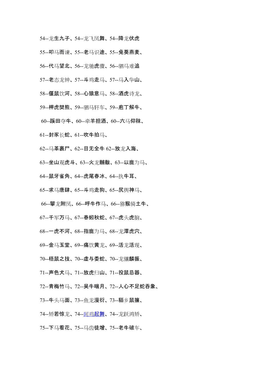 按照12生肖顺序写出成语 12生肖的词语按顺序写12个