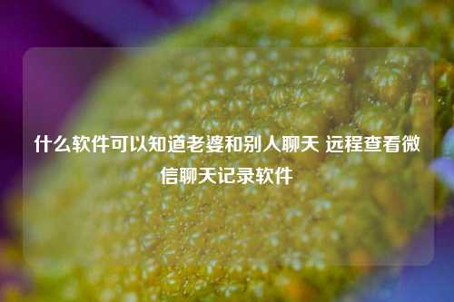 什么软件可以知道老婆和别人聊天 远程查看微信聊天记录软件